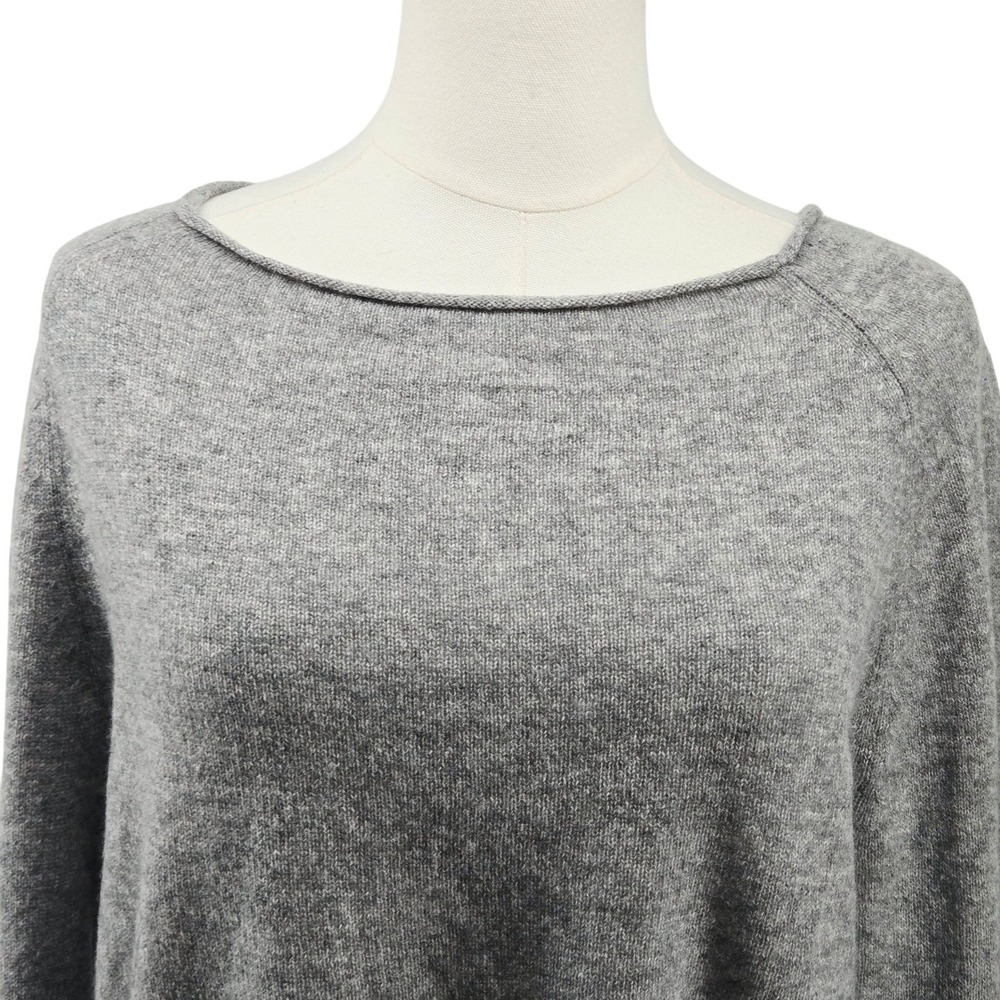Quince Sweater Pullover Womens S Gray 100% Cashmere Boat Neck Lightweight